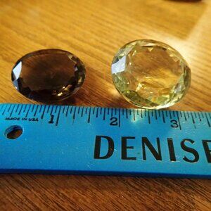 Yellow and Smoky Quartz cut stones